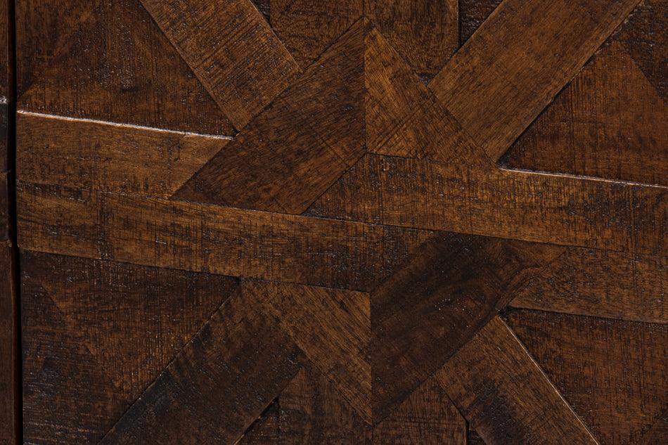 Crosshatch Rustic Wood Buffet - Belle Escape