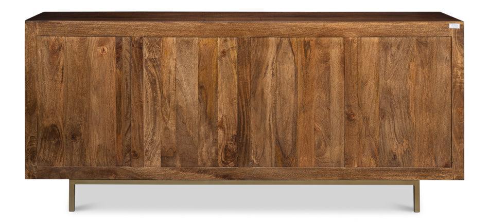 Crosshatch Rustic Wood Buffet - Belle Escape