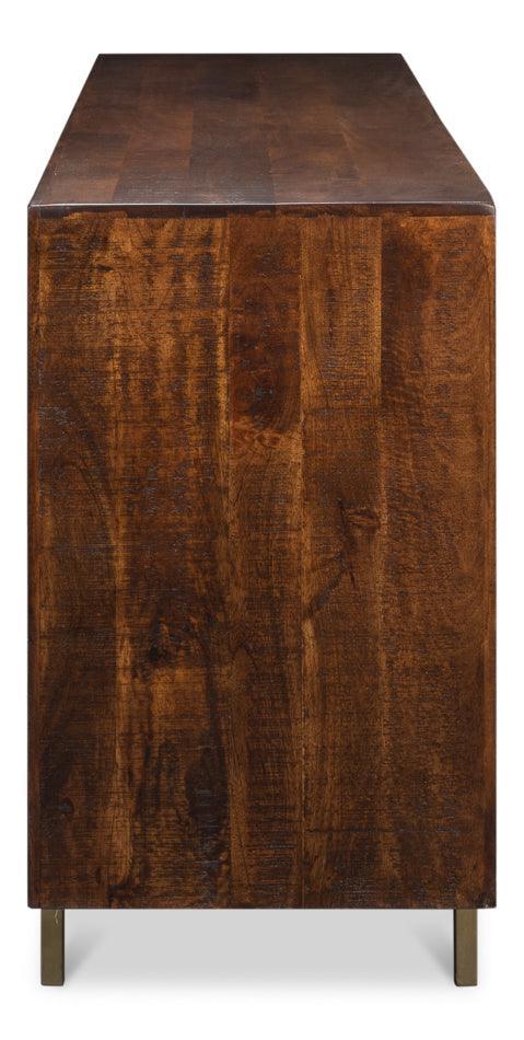 Crosshatch Rustic Wood Buffet - Belle Escape