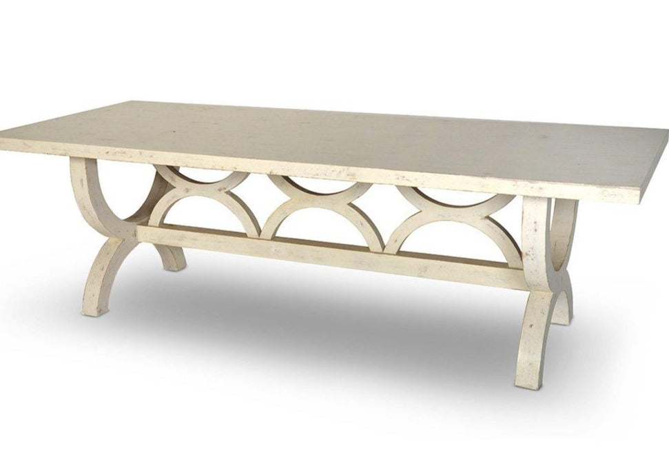 Curvy Scroll Base Dining Table - Belle Escape