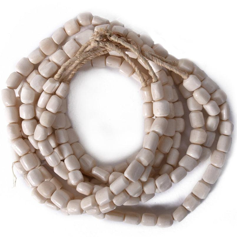 Decorative White Bone Bead Strands - Set of 4 - Belle Escape