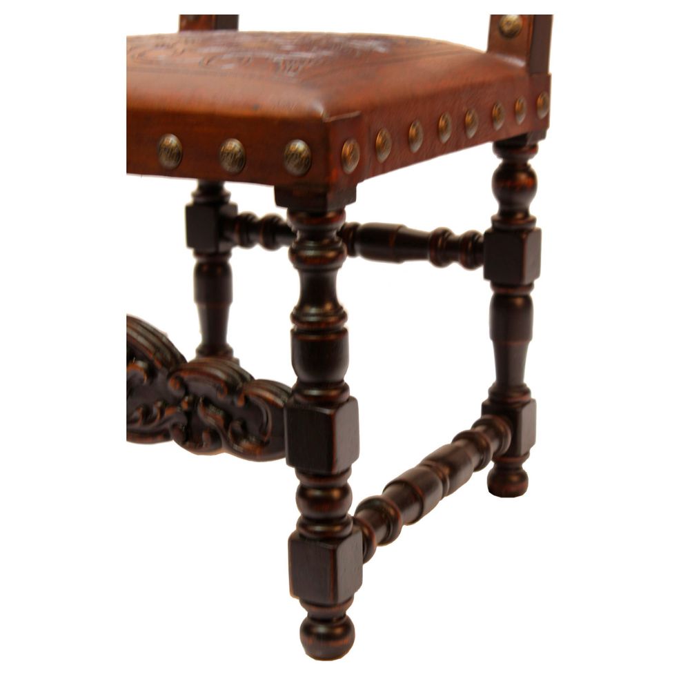 Rust Del Rey Spanish Leather Chair