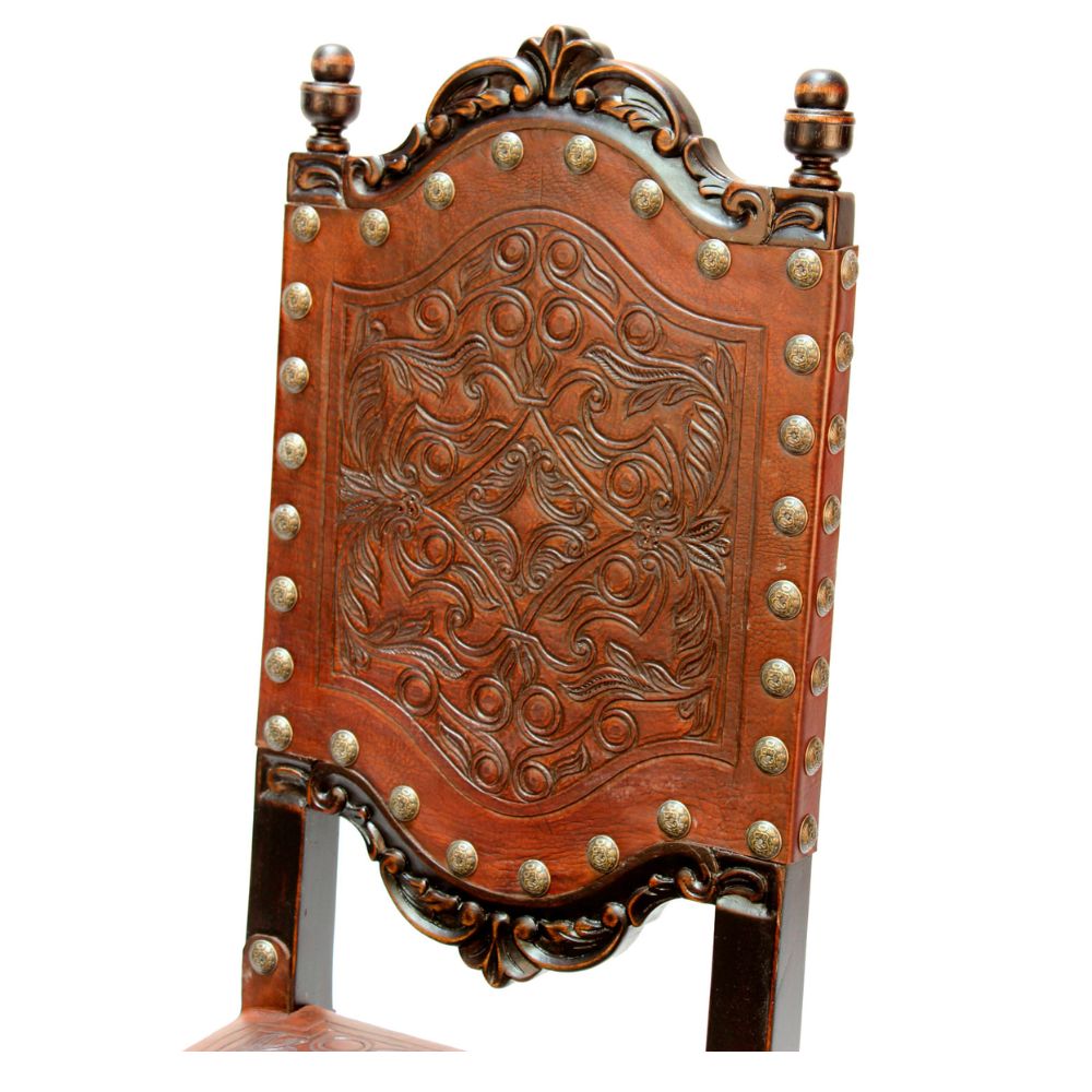 Rust Del Rey Spanish Leather Chair