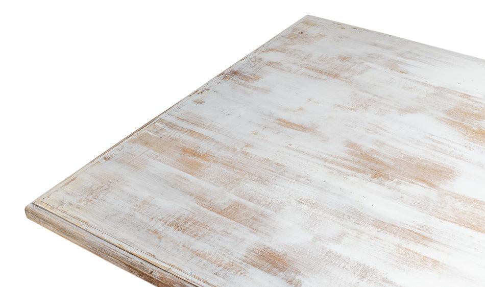 Distressed French Country Double Pedestal Table - Belle Escape
