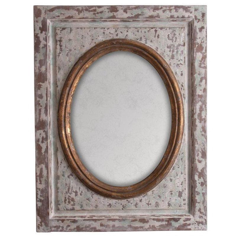 Distressed Gilded French Mirror - Belle Escape