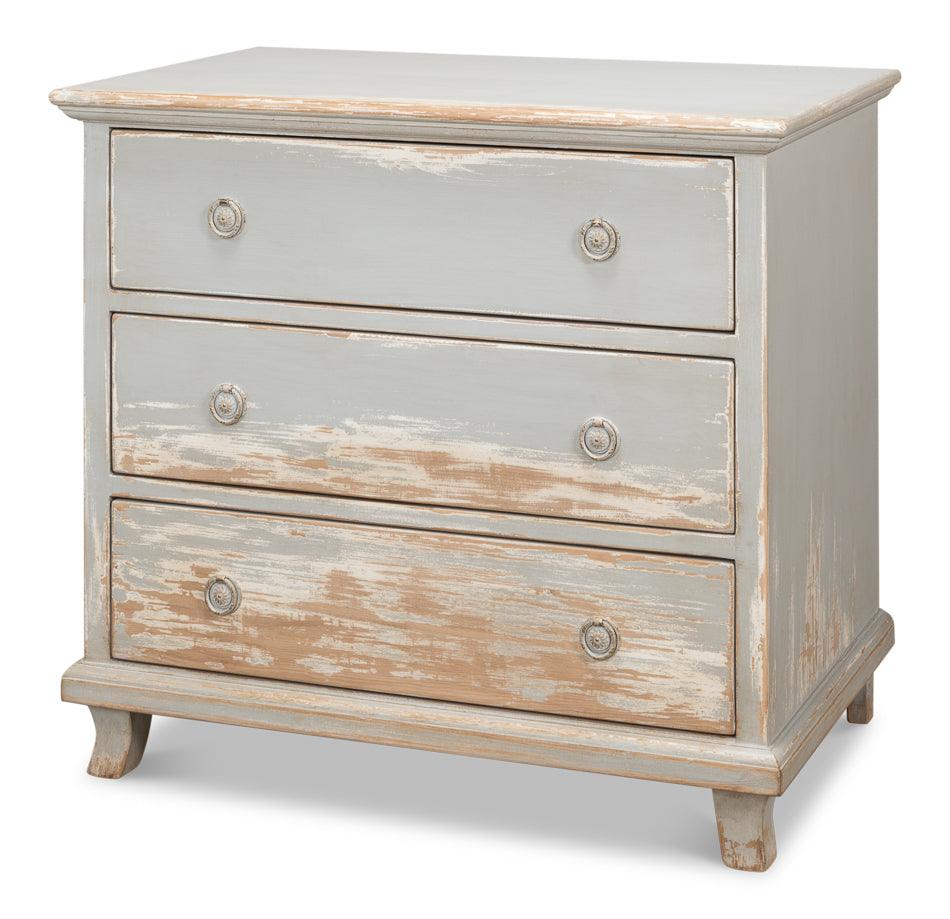 Distressed Grey & White Shabby Chic Chest - Belle Escape