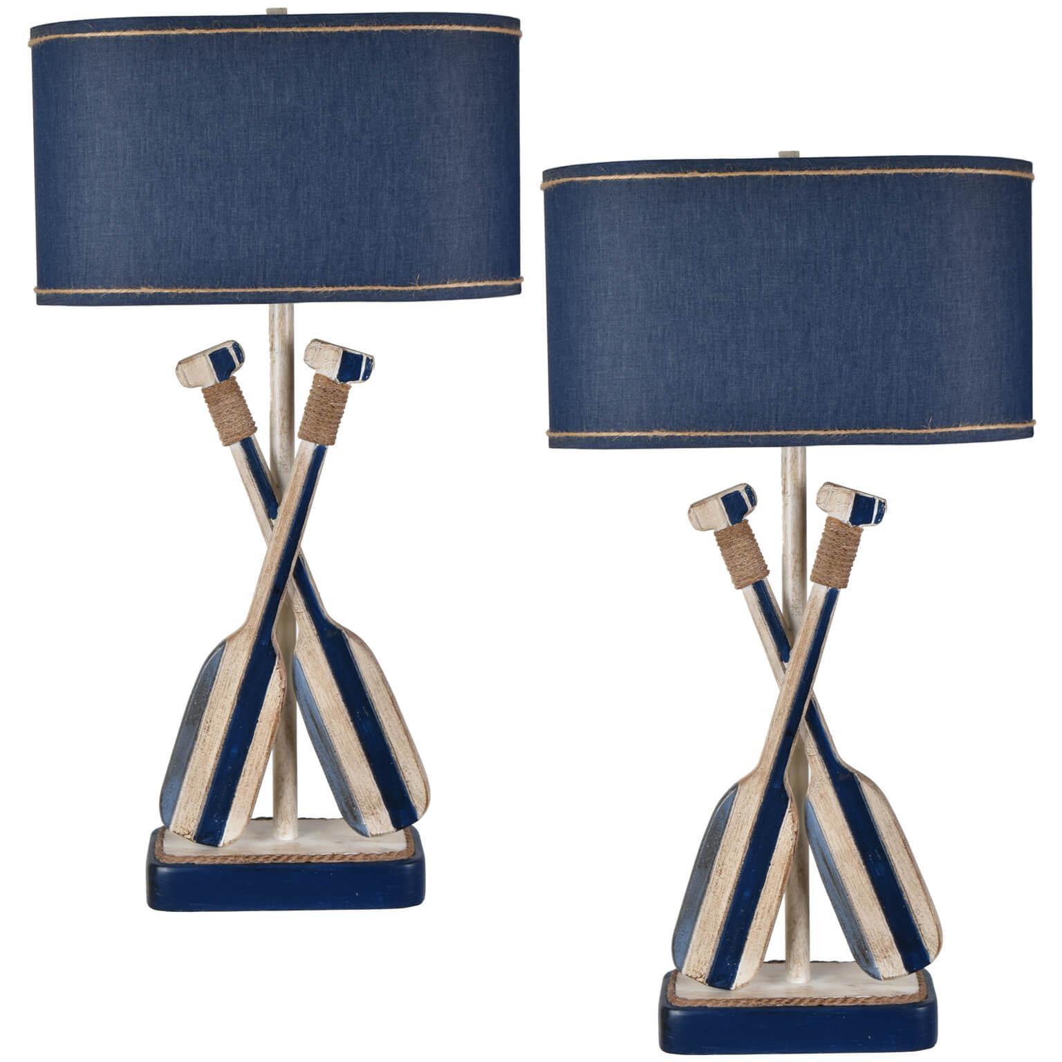 Dockside Oar Table Lamps - Belle Escape