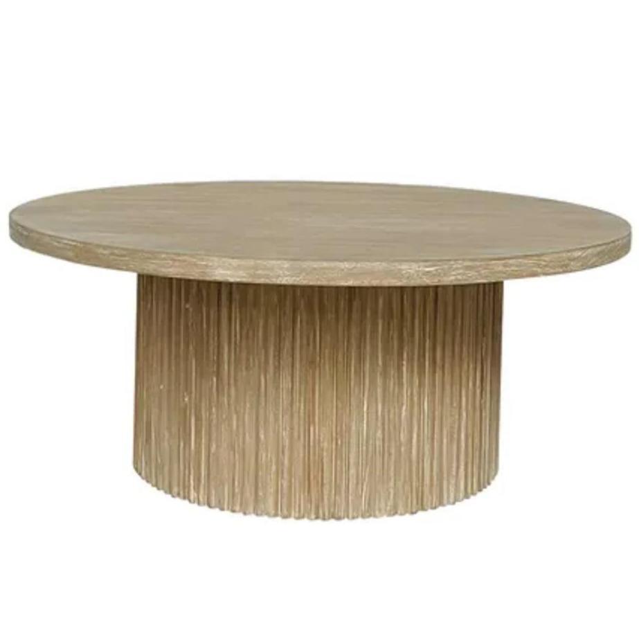 Elle Mindi Wood Organic Coffee Table - Belle Escape