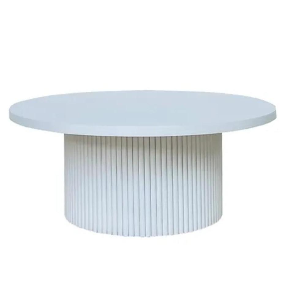 Elle White Organic Coffee Table - Belle Escape