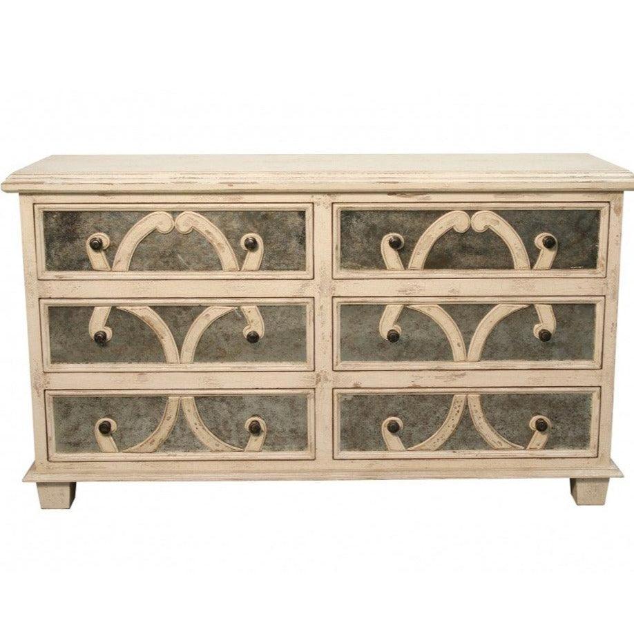 Elysee Shabby Chic Mirrored Dresser - Belle Escape