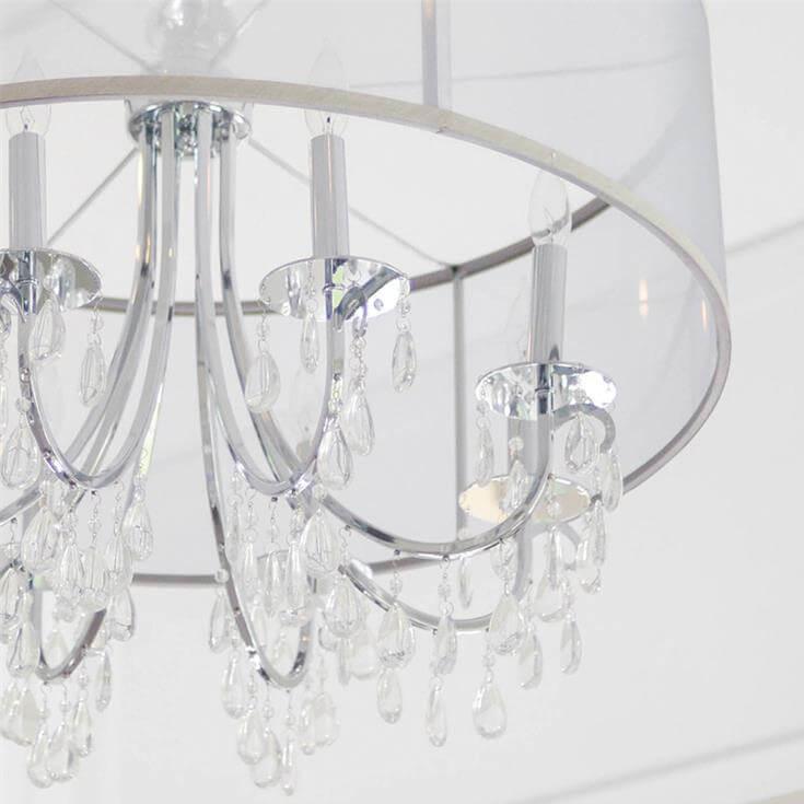 En Vogue Crystal Drum Chandelier - Belle Escape