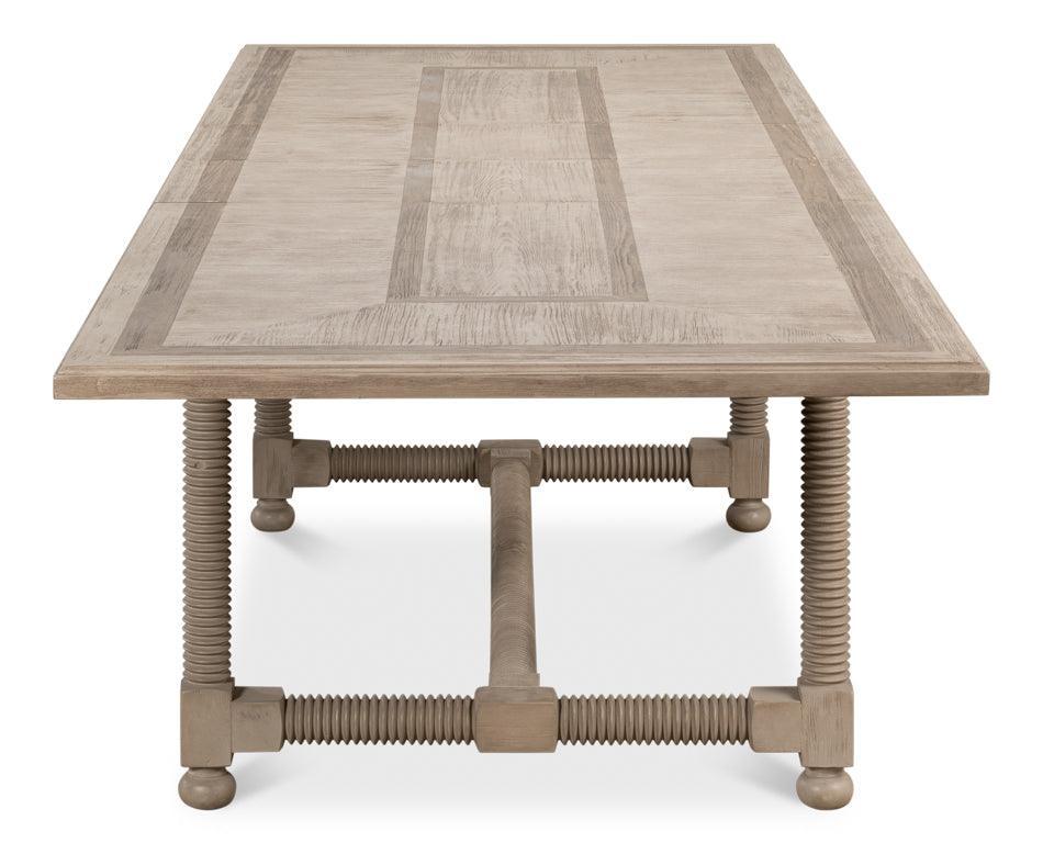 Equestrian Barn Gray Extension Dining Table - Belle Escape