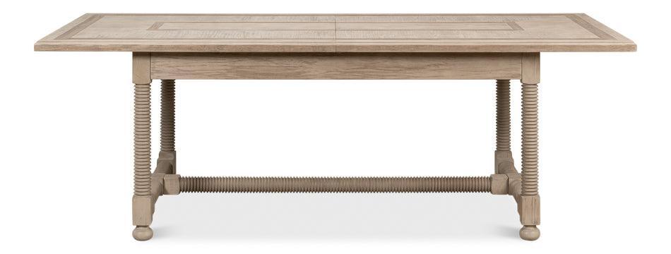 Equestrian Barn Gray Extension Dining Table - Belle Escape