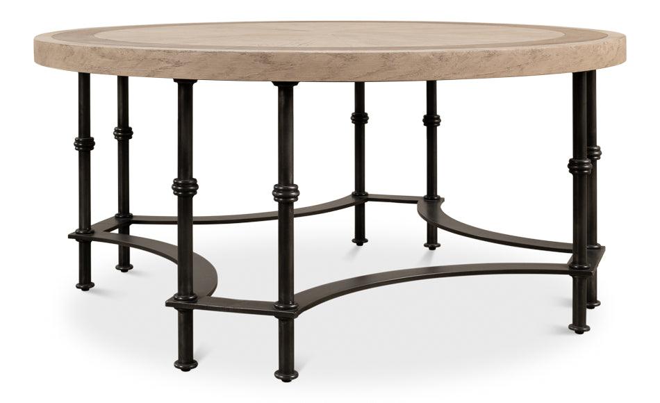 Equestrian Inlay Top Cocktail Table - Belle Escape