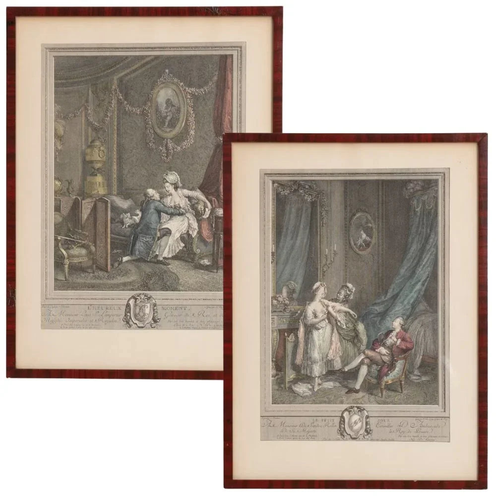 L'Heureux Moment & Le Petit Jour French Engraving Set, circa 1910