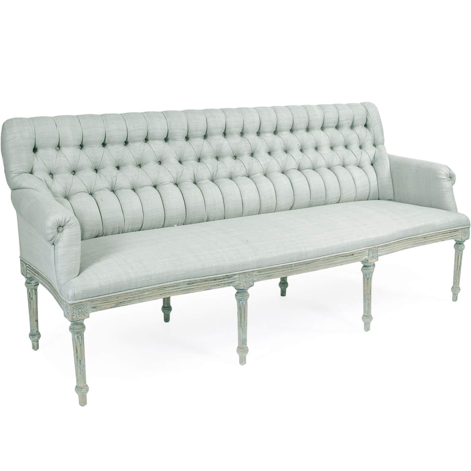 European Verte Tufted Salon Bench - Belle Escape