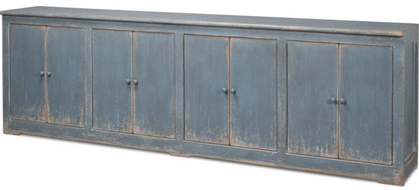 Extra Long Blue Farmhouse Buffet - Belle Escape