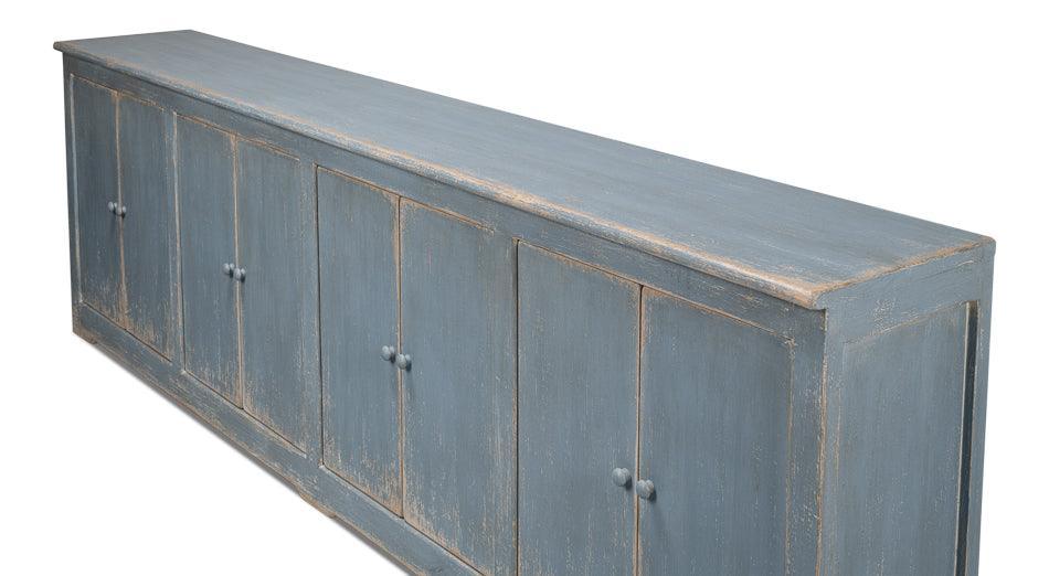 Extra Long Blue Farmhouse Buffet - Belle Escape