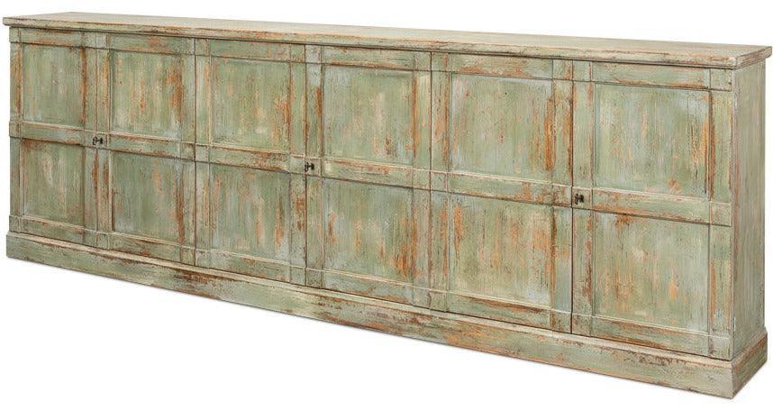Extra Long Rustic Sage Buffet - Belle Escape