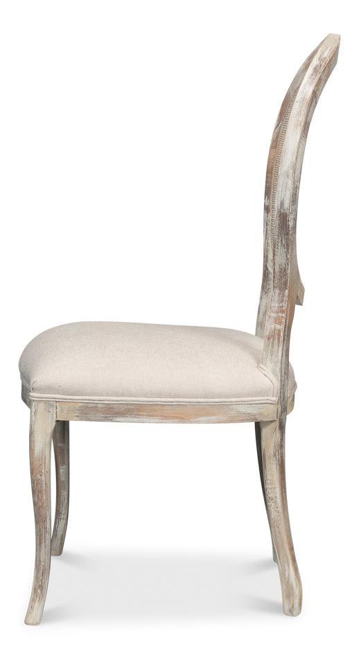 Farm Style Cane Back Chairs with Cream Seats - Pair - Belle Escape