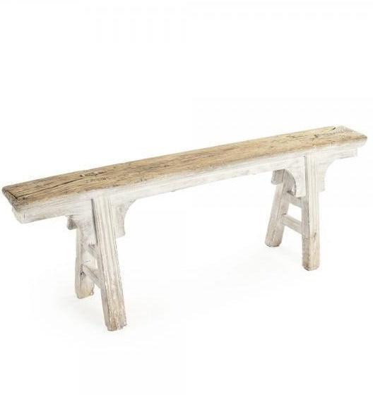 Farmhouse Aged Wood Story Bench - Belle Escape