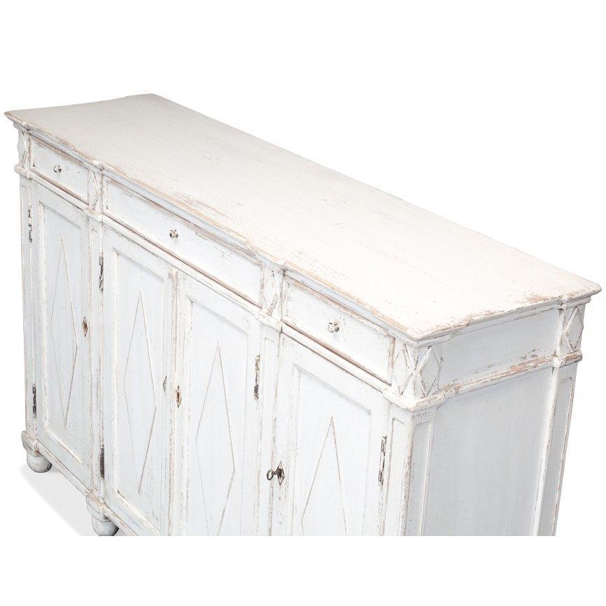 Farmhouse Whitewash Sideboard - Belle Escape