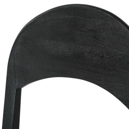 Modern Black Round Back Dining Chair