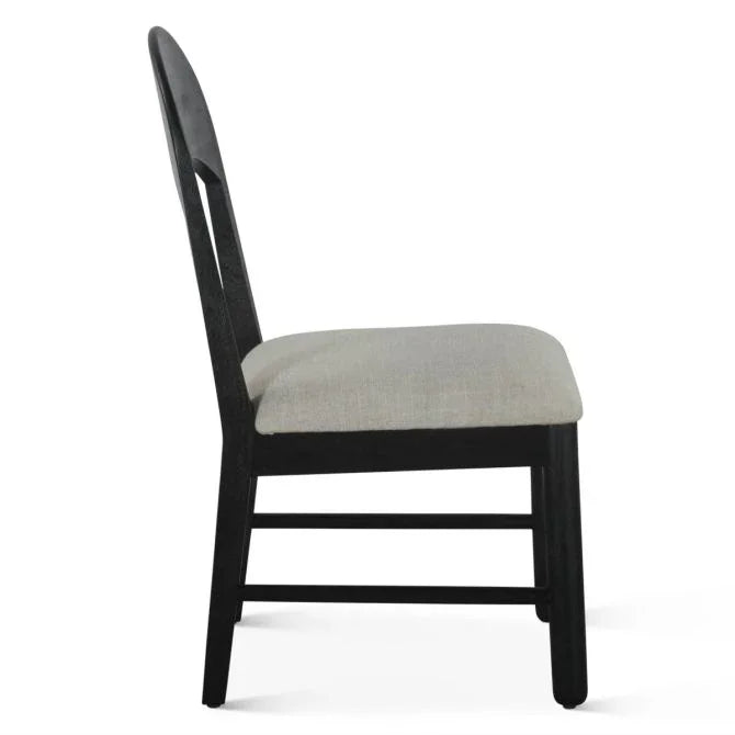 Modern Black Round Back Dining Chair