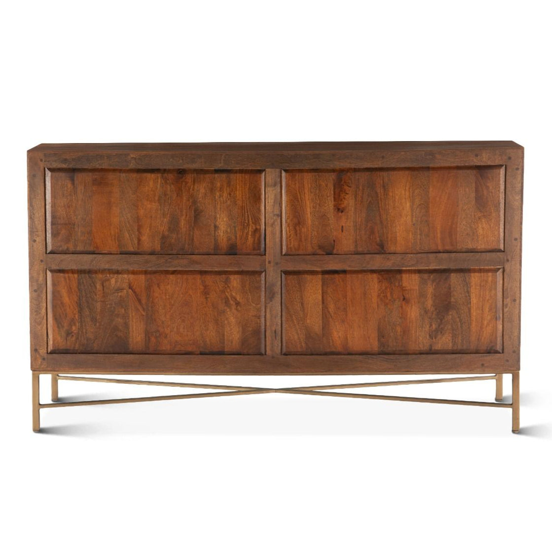 Harper Fluted Brass Metal Base Dresser