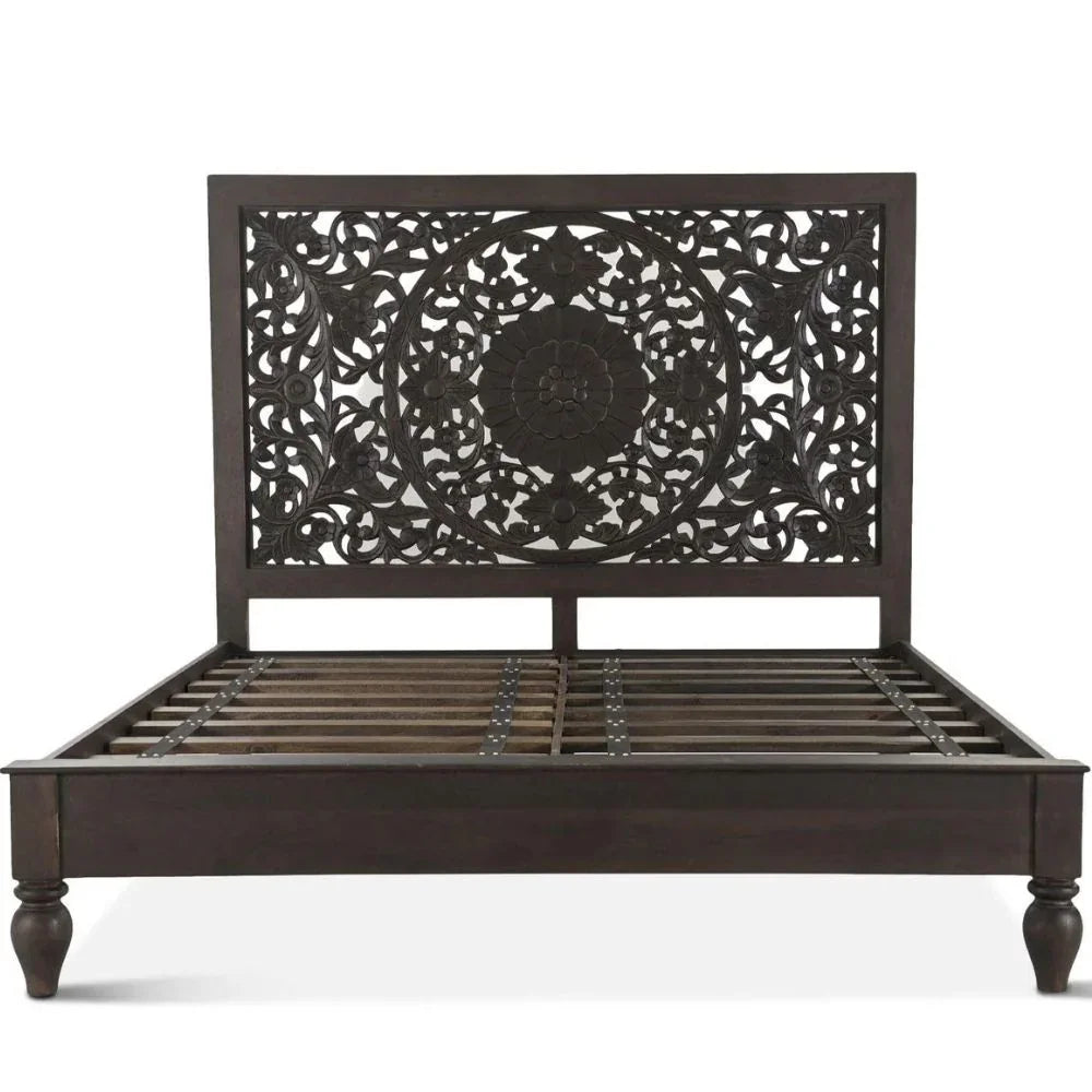 Flora Bohemian Dark Brown Bed - King