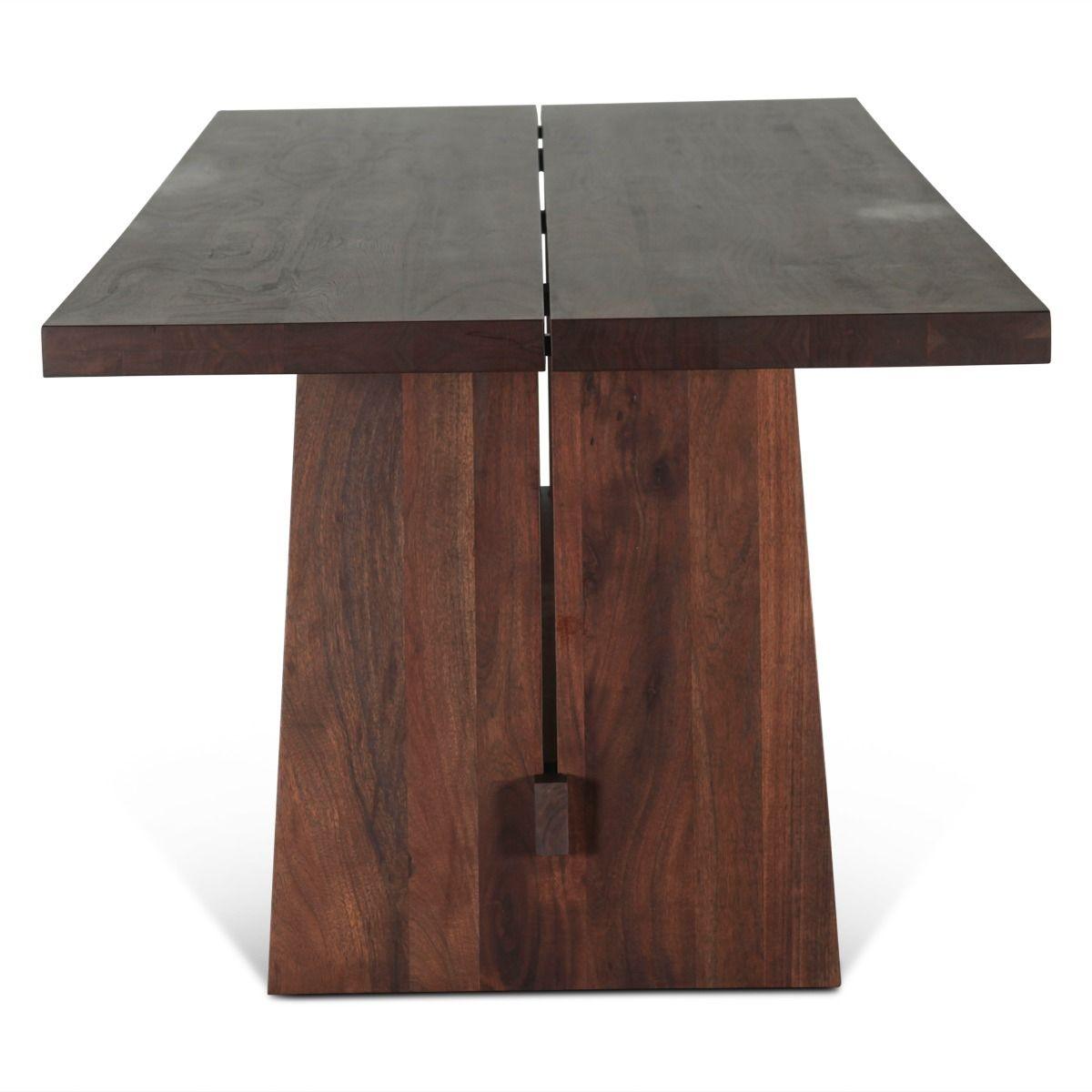 Modern Rustic Slab Leg Dining Table