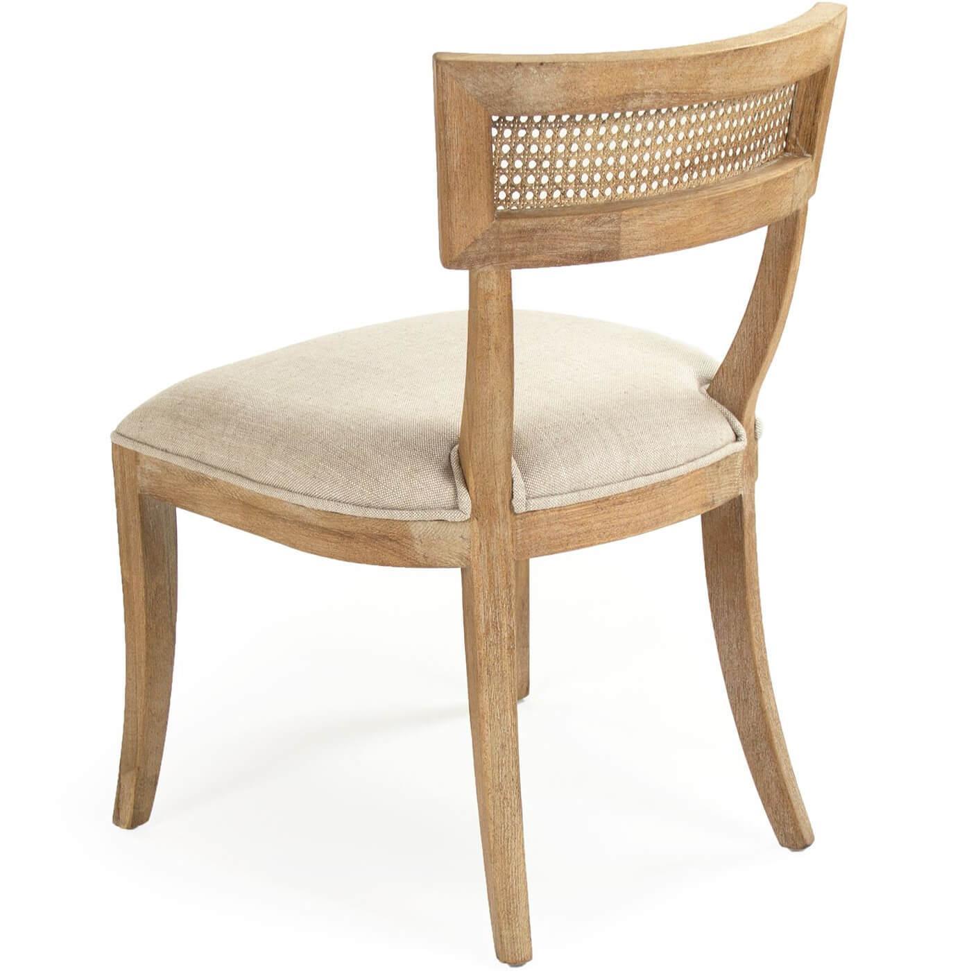 French Cane Curved Back Side Chairs - Pair - Belle Escape
