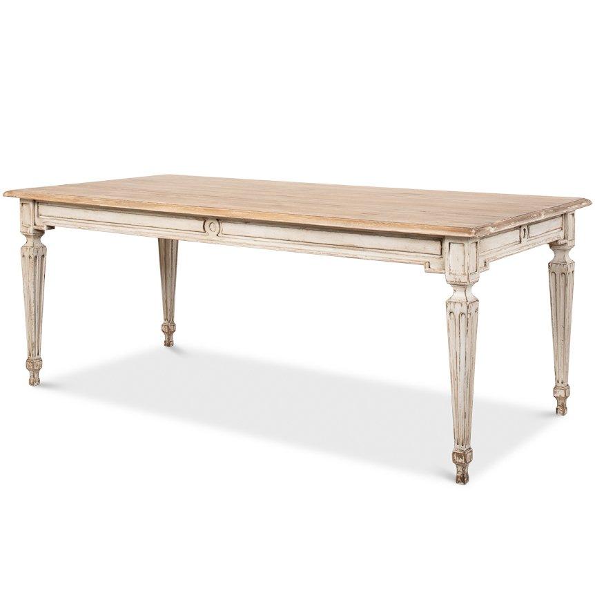 French Elise Wood Top Dining Table - Belle Escape