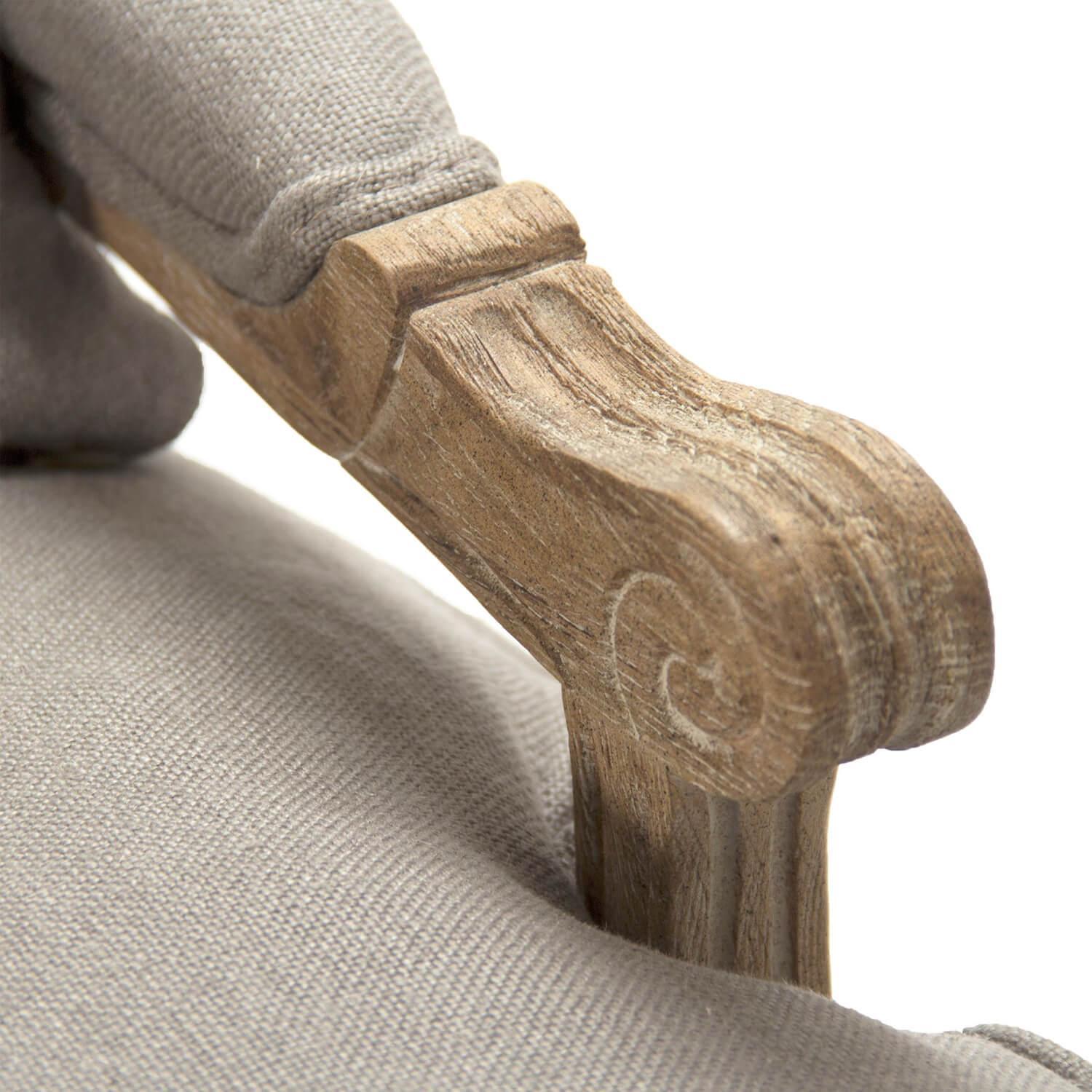 French Gray Linen Sofa - Belle Escape