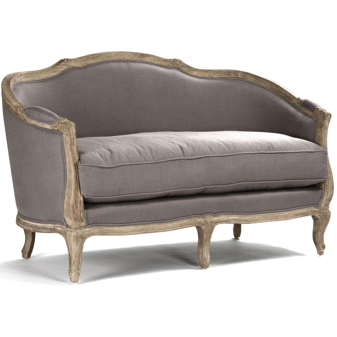 French Gray Maison Settee - Belle Escape