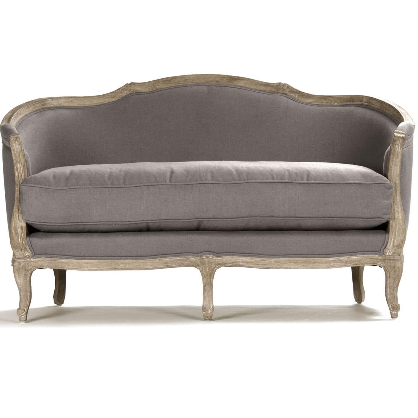 French Gray Maison Settee - Belle Escape