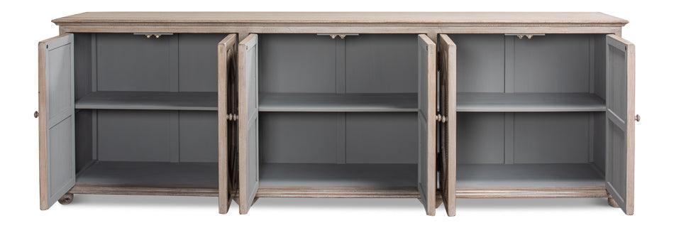French Grey 6-Door Farmhouse Sideboard - Belle Escape