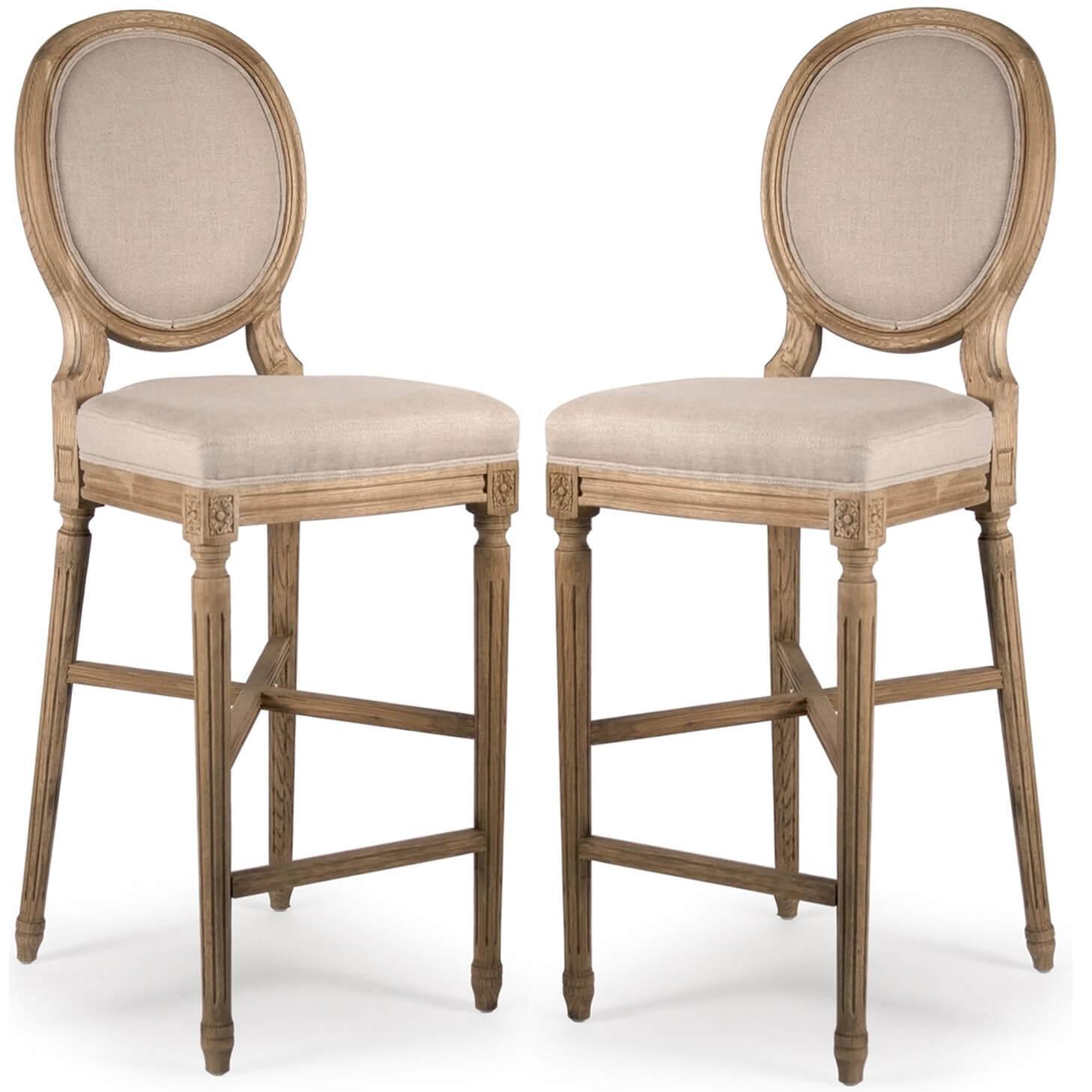 French Medallion Bar Stools - Belle Escape