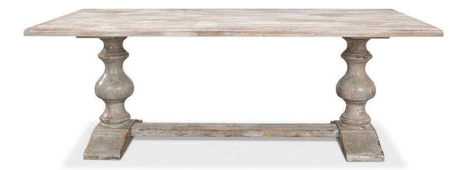 French Pinot Bianco Trestle Dining Table - Belle Escape
