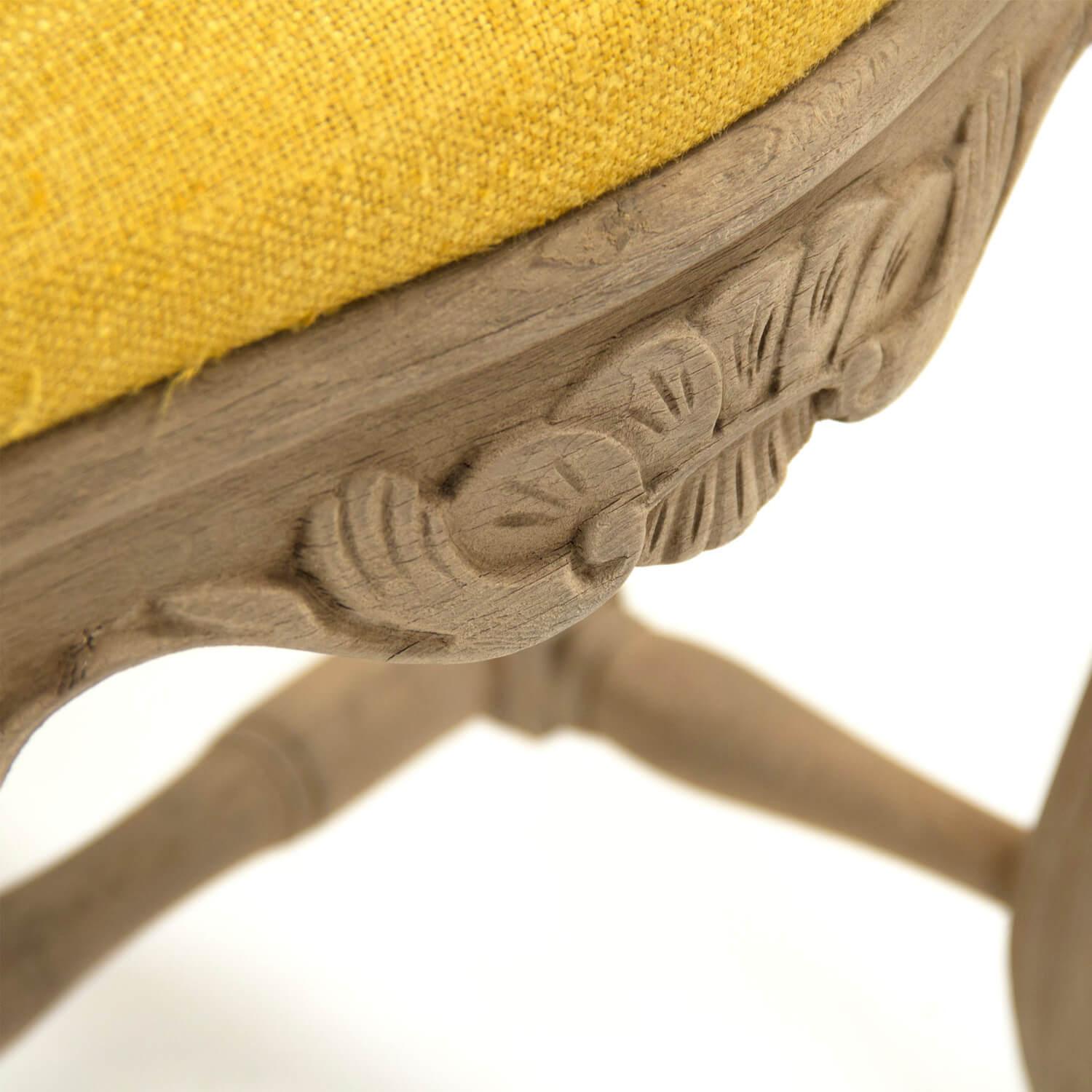 French Provence Yellow Seat Side Chairs - Belle Escape
