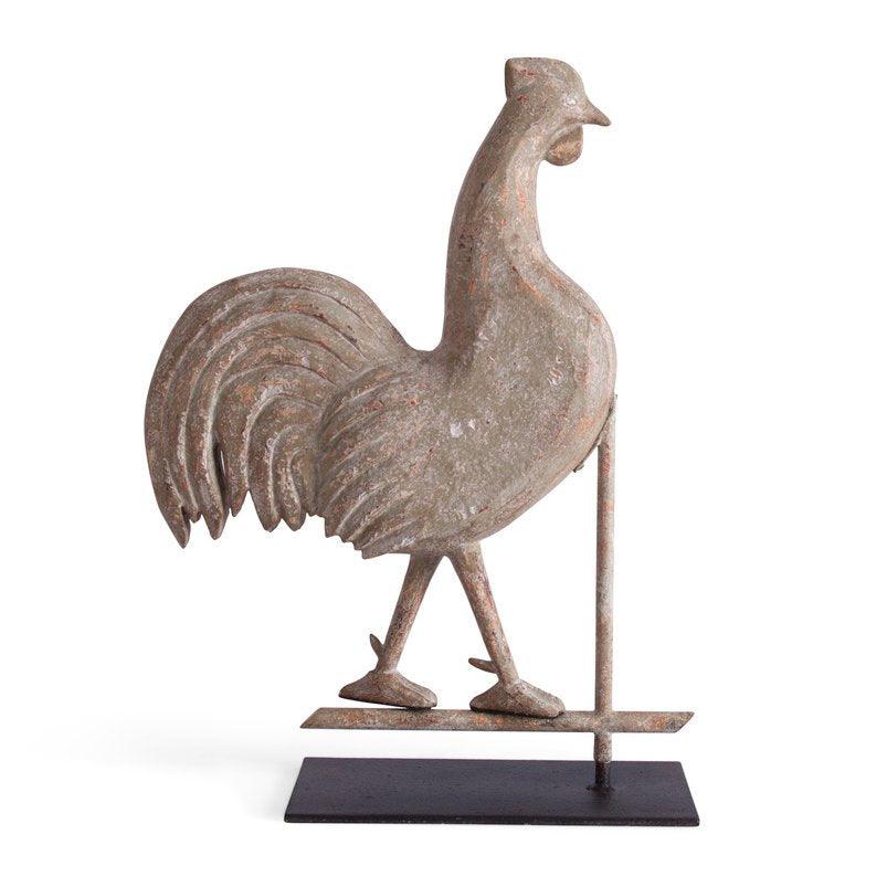 Gilded Decorative Standing Rooster - Belle Escape