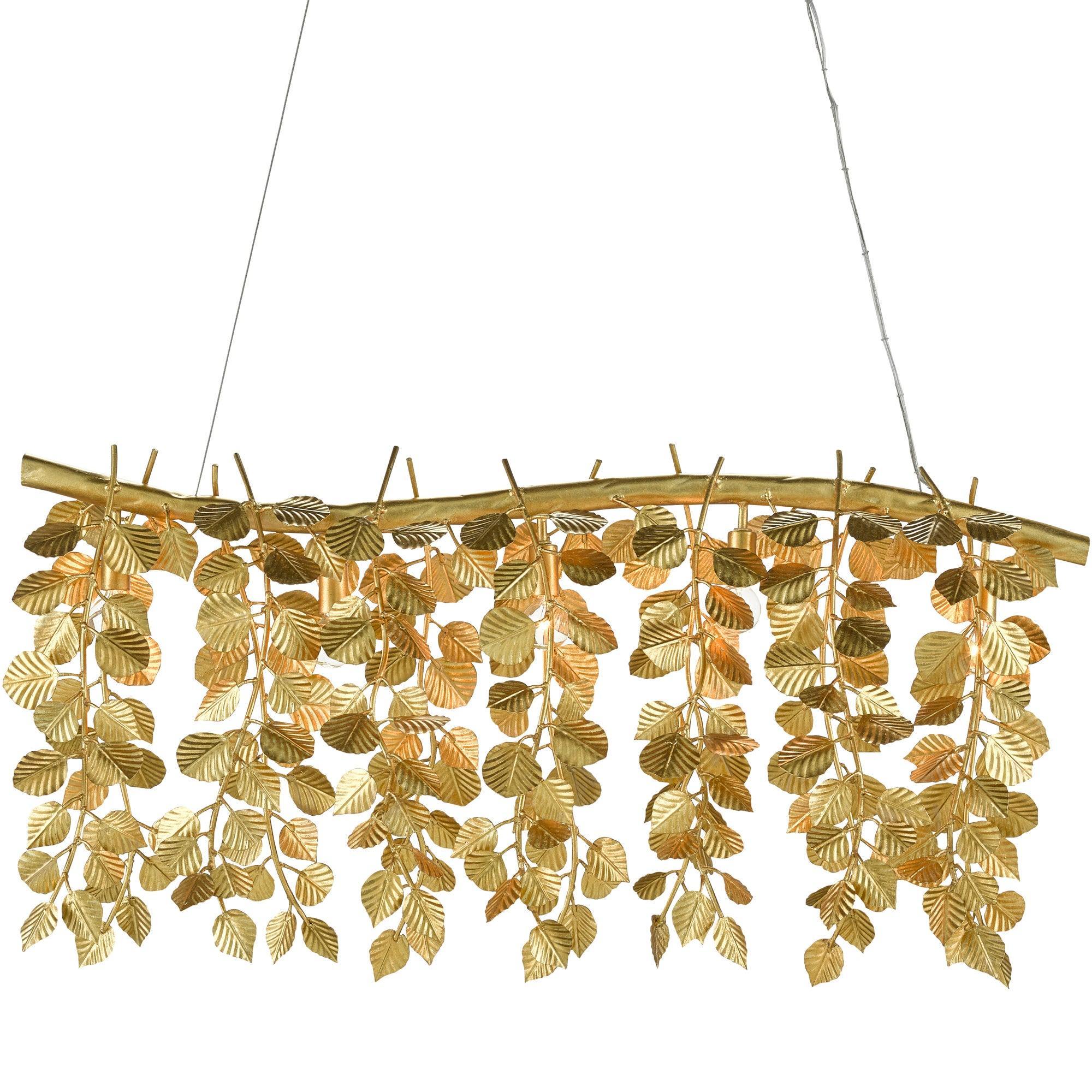 Gold Eucalyptus Glam Chandelier - Belle Escape