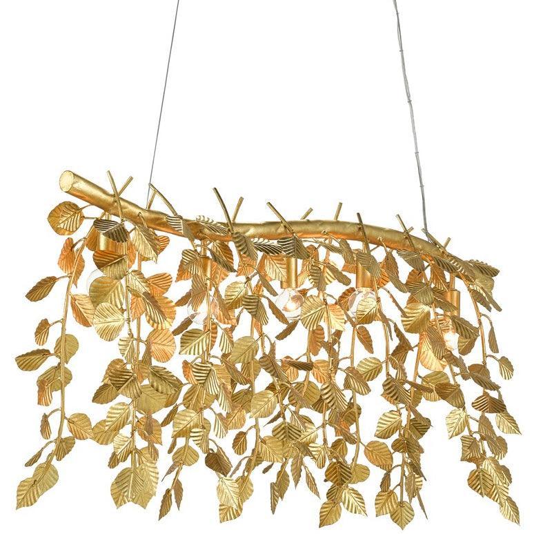 Gold Eucalyptus Glam Chandelier - Belle Escape