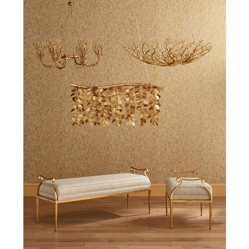 Gold Eucalyptus Glam Chandelier - Belle Escape