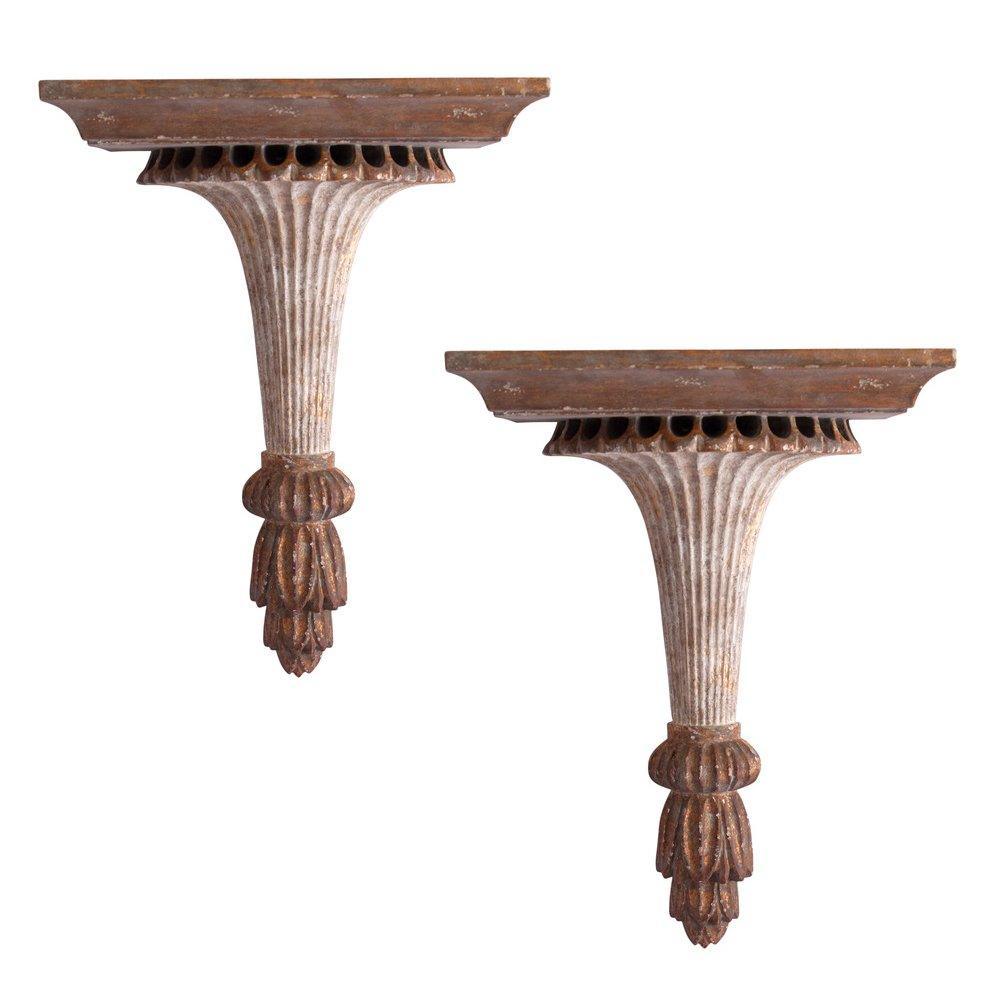 Gold Fluted Wall Brackets - Belle Escape