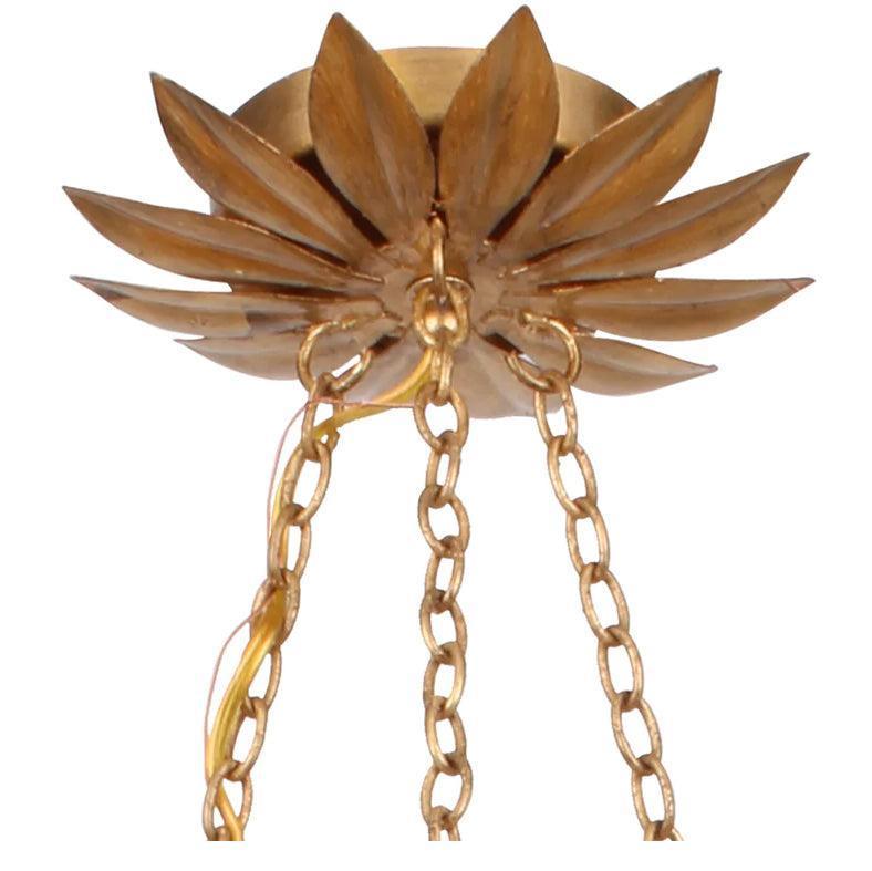 Gold Leaf Broche Chandelier - Belle Escape