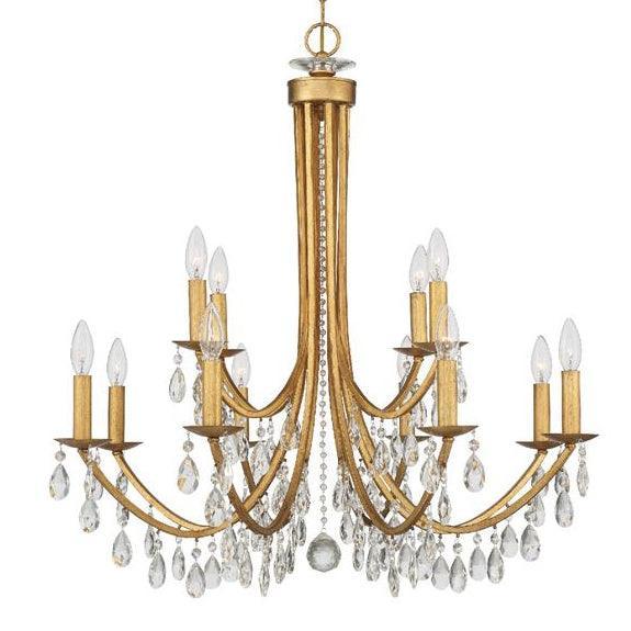 Golden Age Crystal Droplet Chandelier - Belle Escape