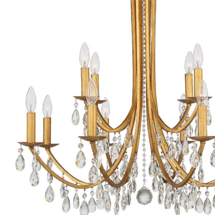 Golden Age Crystal Droplet Chandelier - Belle Escape