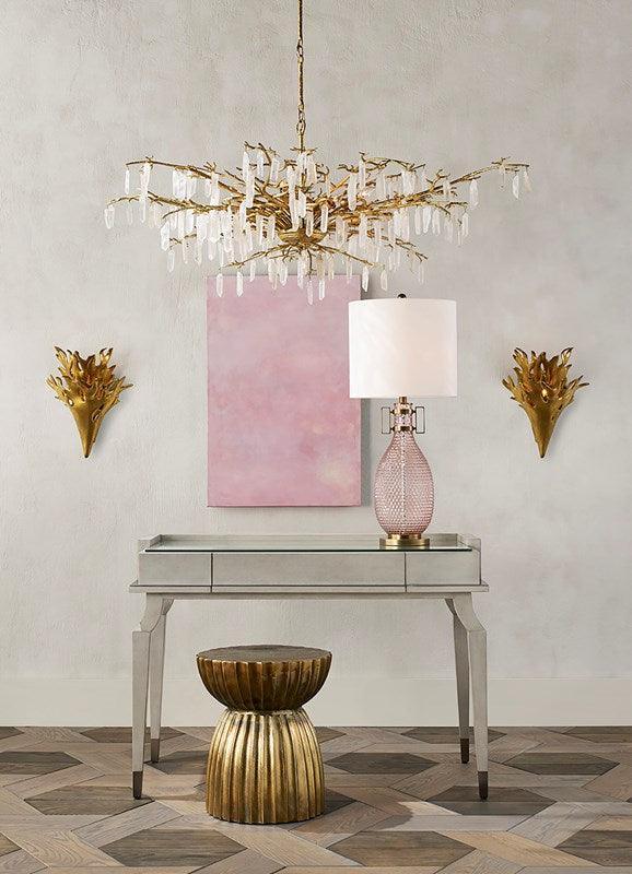 Golden Crystal Burst Rainforest Chandelier - Belle Escape