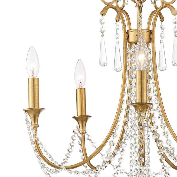 Golden Crystal Collier Chandelier - Belle Escape